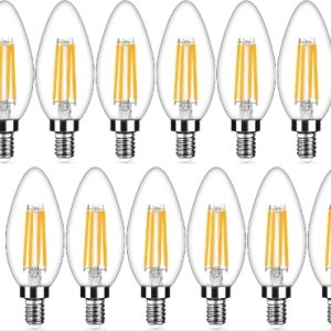 12-Pack Dimmable E12 LED Candelabra Bulbs
